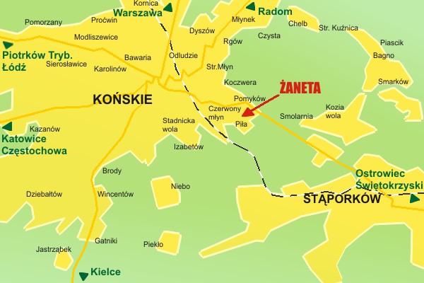 Mapa Okolicy Koskiego